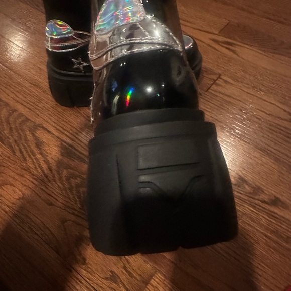 Dolls Kill Club Exx Midnight Invade UR Space Combat Boots NWOB size 6 Deadstock - Picture 10 of 16